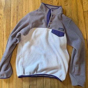 Patagonia Synchilla Teal and Lavender Fleece